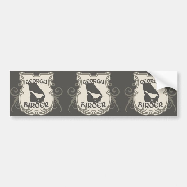 Georgia-Vogelbeobachter Autoaufkleber (Vorne)