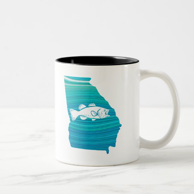 Georgia Wave Fishing Zweifarbige Tasse (Rechts)