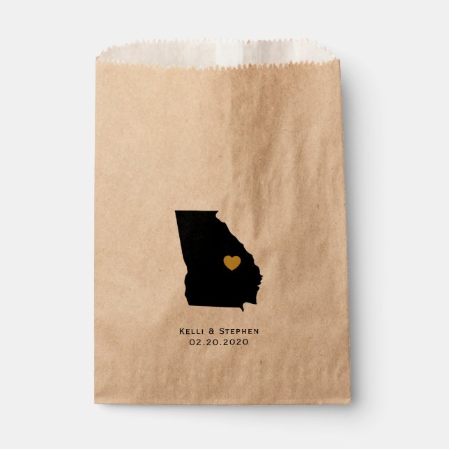 Georgia Wedor Favor Treat Sacks, Sacs Cadeaux (Devant)