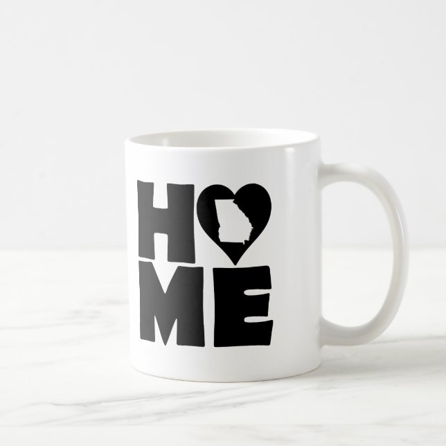 Georgia Zuhause Heart Staat Tasse oder Travel Mug (Rechts)