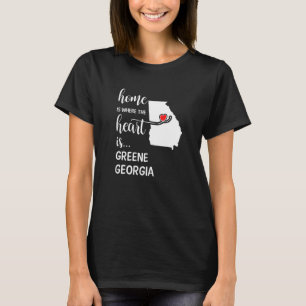 Georgia Zuhause ist, wo das Herz ist grüner Landkr T-Shirt
