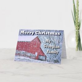 Georgian Family Christmas Card Feiertagskarte