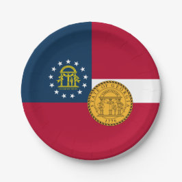 Georgian Flag & Seal, Flag of Georgia Pappteller