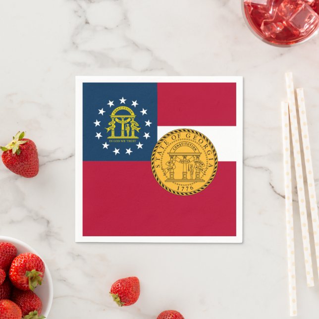 Georgian Flag & Seal, Flag of Georgia Serviette (Beispiel)