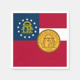 Georgian Flag & Seal, Flag of Georgia Serviette