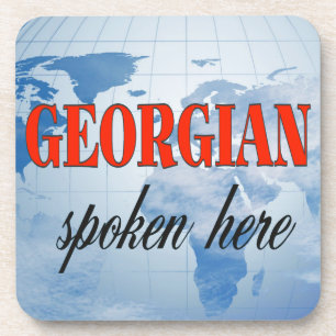 Georgian, gesprochen hier bewölkte Erde Untersetzer