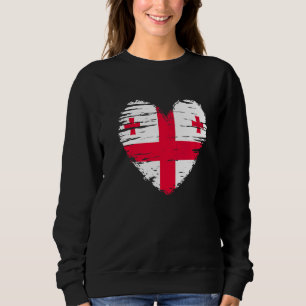 Georgian Heart Georgian Flag Georgian Pride Sweatshirt