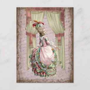 Georgian Lady - Rosa Postkarte