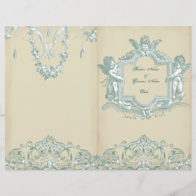 Georgiana (Cream) Bi-fold Wedding Program (Vorderseite)