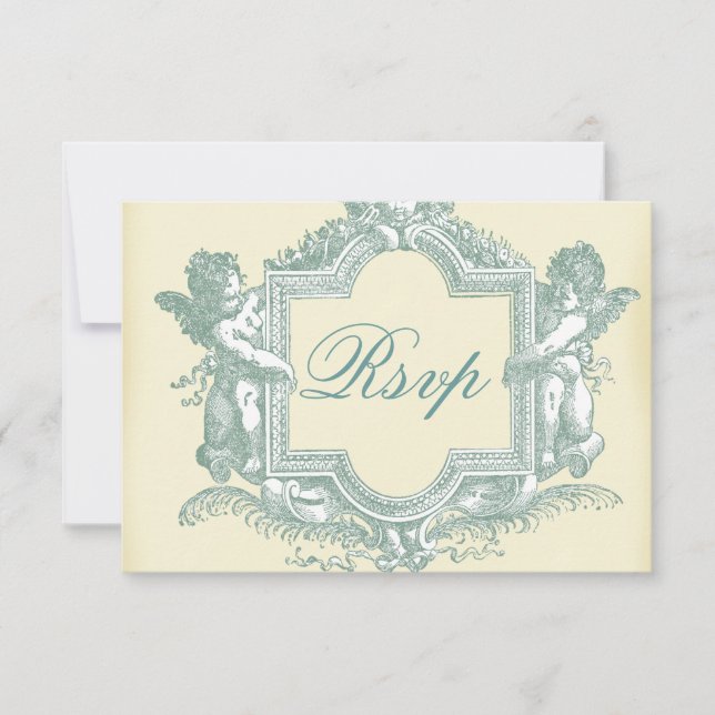 Georgiana (Cream) Wedding RSVP Karte (Vorderseite)