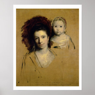 Georgiana, Gräfin Spencer und ihre Tochter-Dame Poster