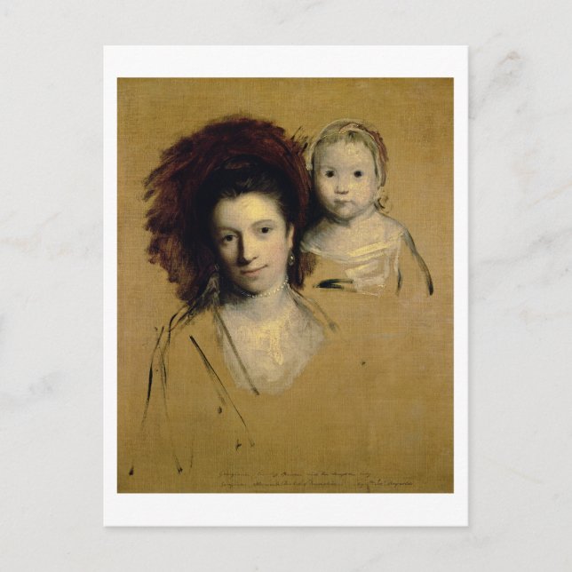 Georgiana, Gräfin Spencer und ihre Tochter Lady Postkarte (Vorderseite)
