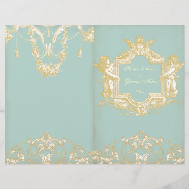 Georgiana (Marie Antoinette Blue) Wedding Prog (Vorderseite)