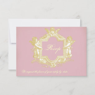 Georgiana (Pfingstrosen-Rosa) RSVP Einladung