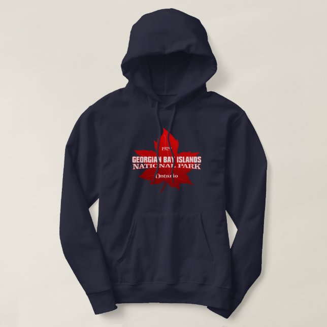 Georgianische Bay Islands (Ahornblatt) Hoodie (Design vorne)