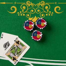 Georgianische Flagge & Siegel, Flagge von Georgien Pokerchips