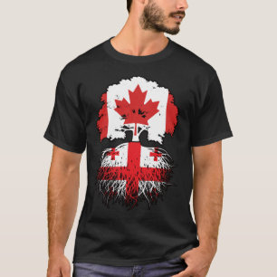 Georgianische kanadische Tree-Roots-Flagge T-Shirt