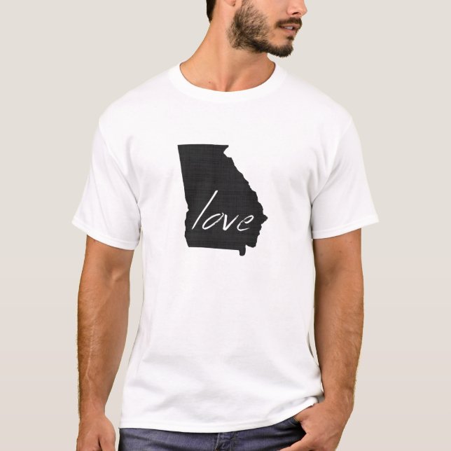 Georgianische Liebe Adore Georgia gestalten Halbpe T-Shirt (Vorderseite)