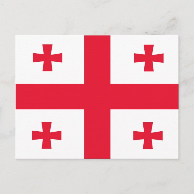 Georgias Flagge Postkarte (Vorderseite)