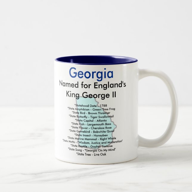 Georgiasymbole u. -karte zweifarbige tasse (Rechts)