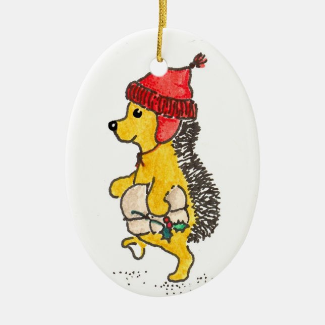 Georgie Igel Keramik Ornament (Vorne)