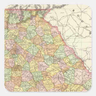 Georgien 2 quadratischer aufkleber