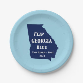 Georgien Blue im Jahr 2024 gedreht Pappteller