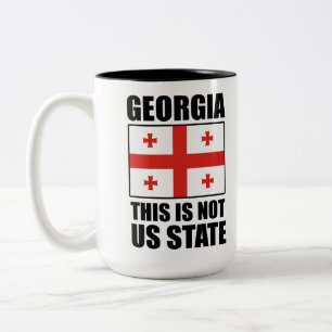 Georgien, das ist kein US-Staat Zweifarbige Tasse