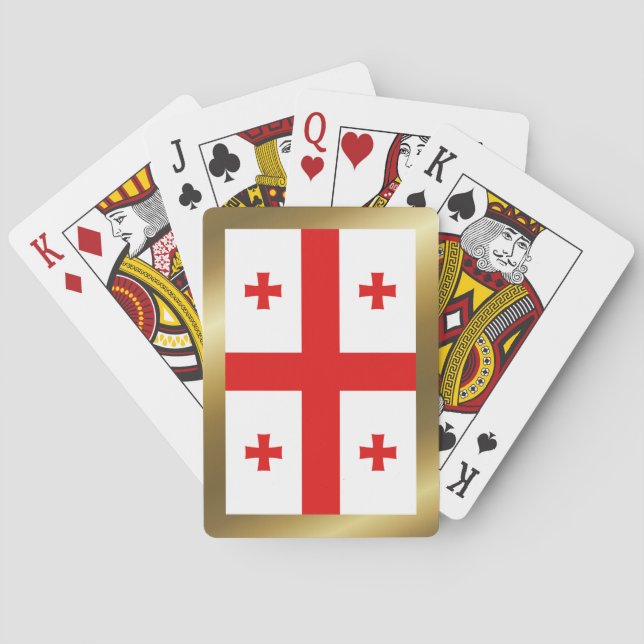 Georgien-Flagge Spielkarten (Rückseite)