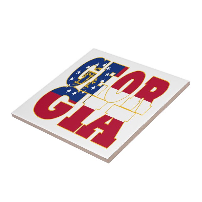 Georgien - Flaggenstaat Fliese (Seite)
