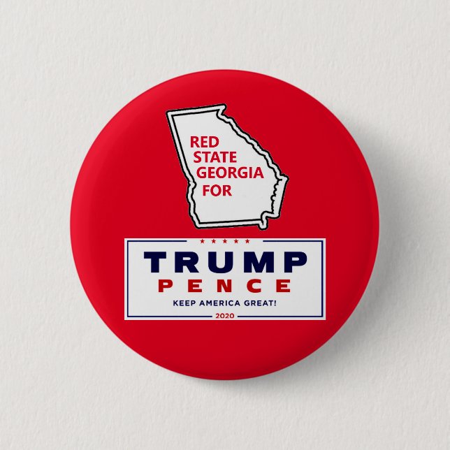 Georgien für Trump Pence 2020 Button (Vorderseite)