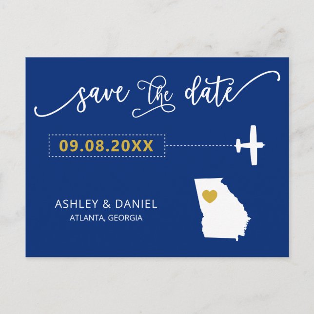 Georgien Hochzeit speichern Datum Karte Postkarte (Vorderseite)