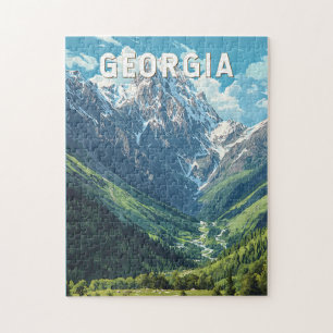 Georgien Illustration Reise Kunst Vintage