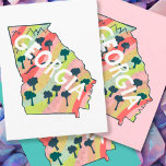 Georgien Illustrierte Karte<br><div class="desc">Karo aus dieser bunten Staat-Karte zeichnend. Besuchen Sie meinen Shop für mehr Staaten und mehr passende Artikel!</div>