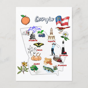 Georgien Karte mit touristischen Zielen