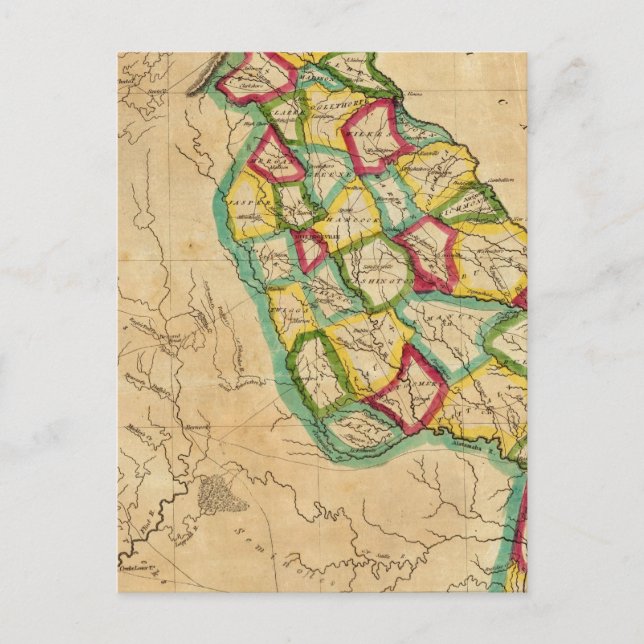 Georgien-Karte Postkarte (Vorderseite)