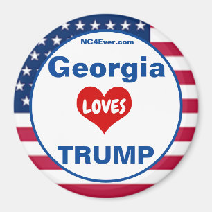 Georgien LIEBEN TRUMP Patriotischer Kühlschrank Magnet