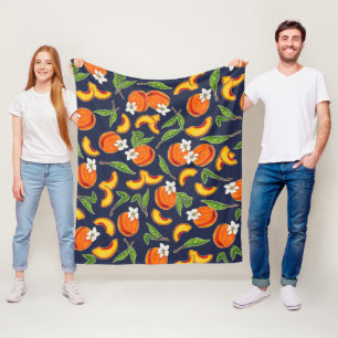 Georgien Pfirsiche und Pfirsichblüten Fleecedecke