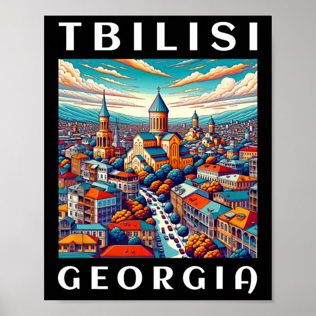 Georgien Reise Und Tiflis  Poster (Vorne)