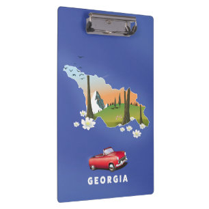 Georgien Reiseplakat Klemmbrett