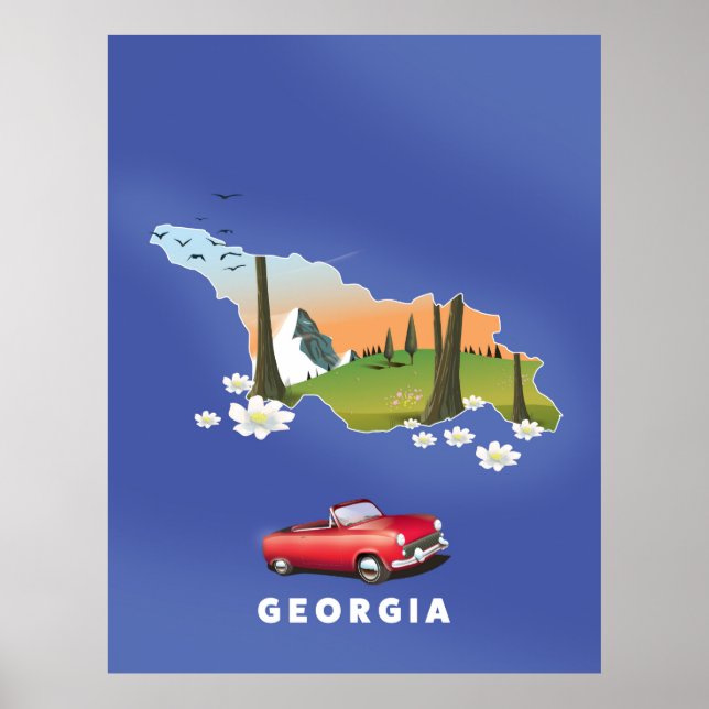 Georgien Reiseplakat Poster (Vorne)