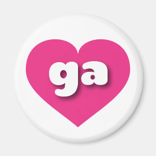 Georgien - Rosa Herz - I Liebe ga Magnet