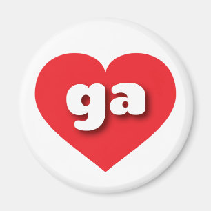 Georgien Rotes Herz - I Liebe ga Magnet
