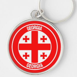 Georgien-Rundes Emblem Schlüsselanhänger