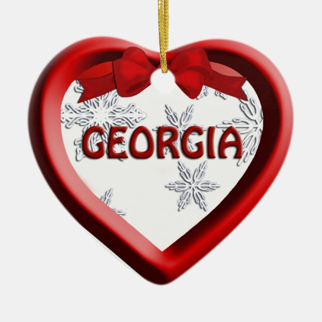 Georgien Schneeflocken Weihnachtsschmuck (Vorne)