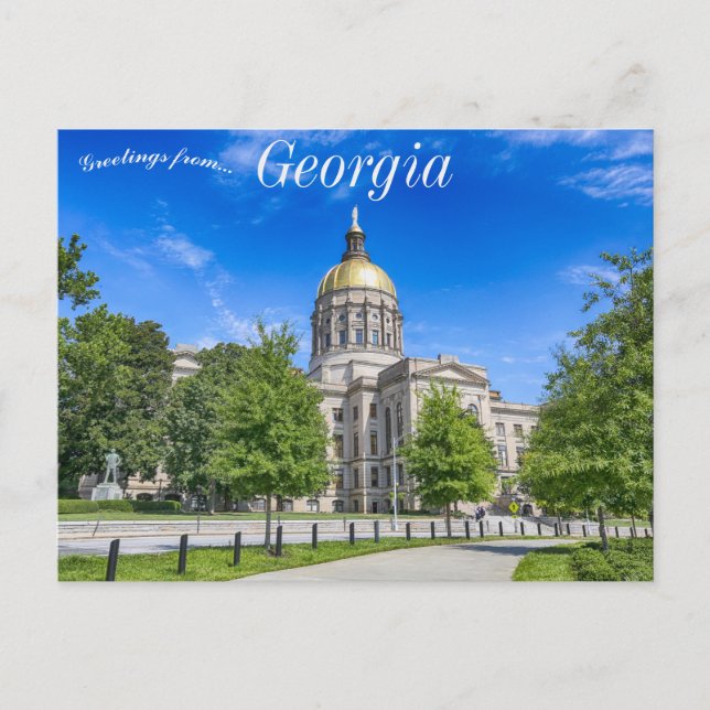 Georgien Staat Hauptstadt Gebäude in Atlanta Georg Postkarte (Vorderseite)
