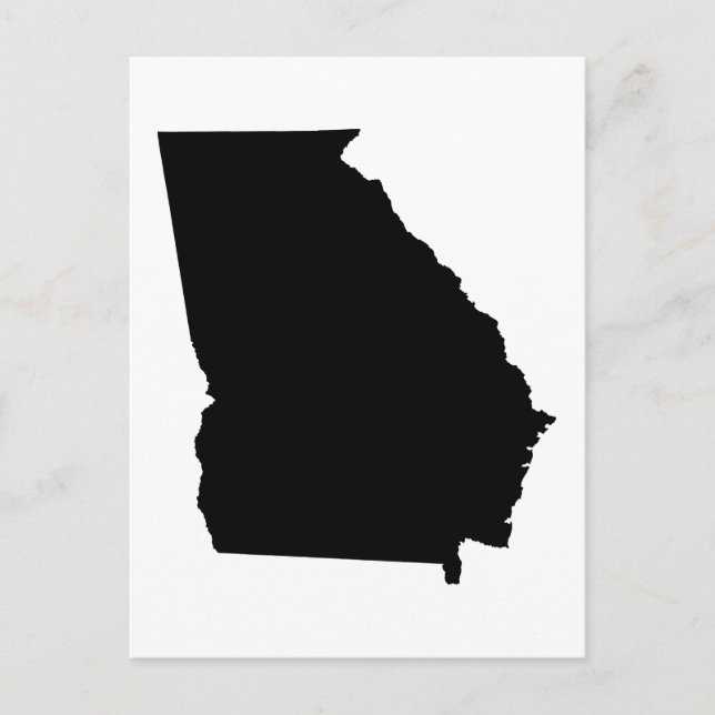 Georgien Staat Kontur Postkarte (Vorderseite)