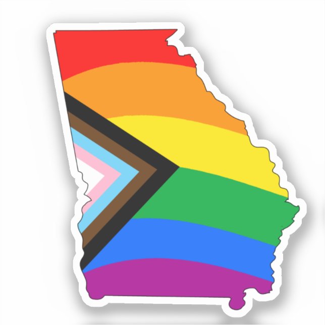 Georgien Staatsstolz LGBTQ-Fortschritt Aufkleber (Vorderseite)