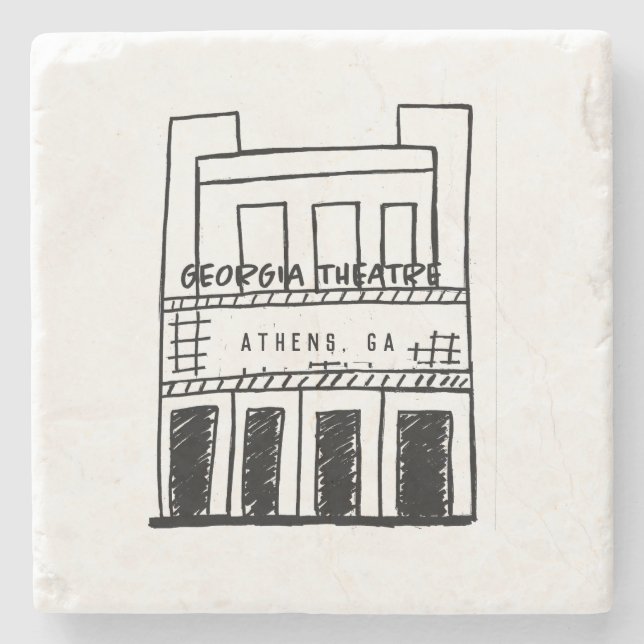 Georgien-Theater - Sehenswürdigkeit von Athen - Un Steinuntersetzer (Vorderseite)