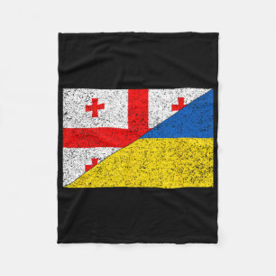 Georgien Ukraine-Flagge Georgischer Ukrainischer S Fleecedecke